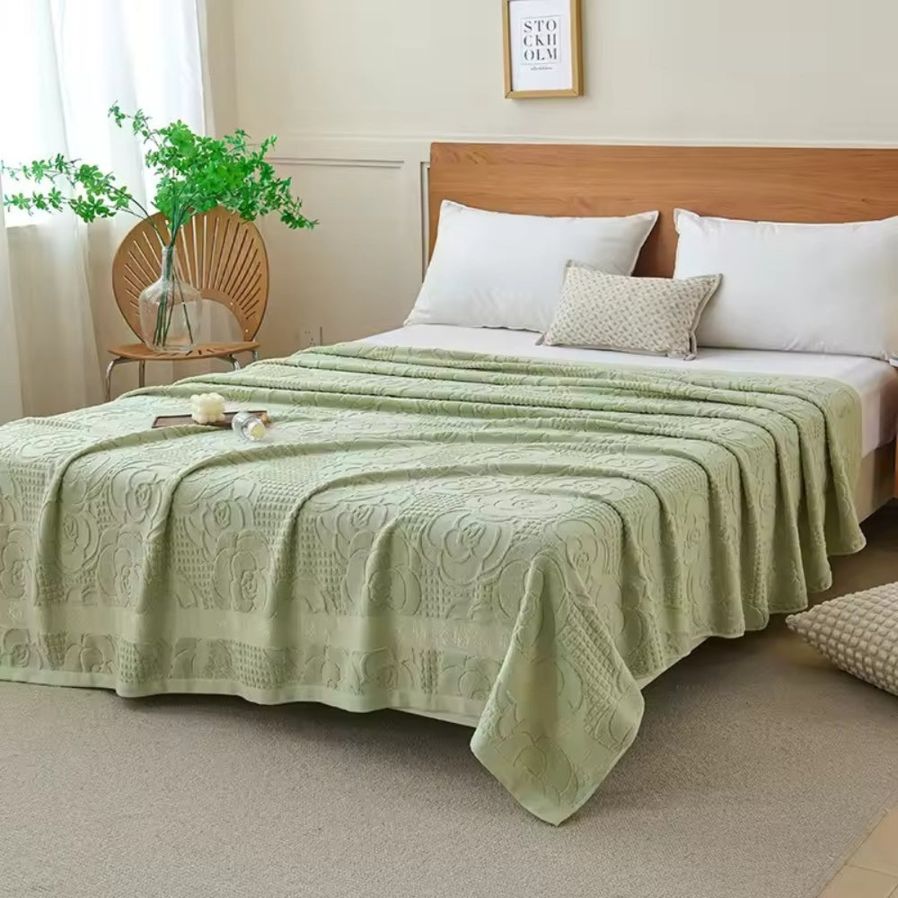 Lisslune | Flora Terry Cotton Weave Blanket