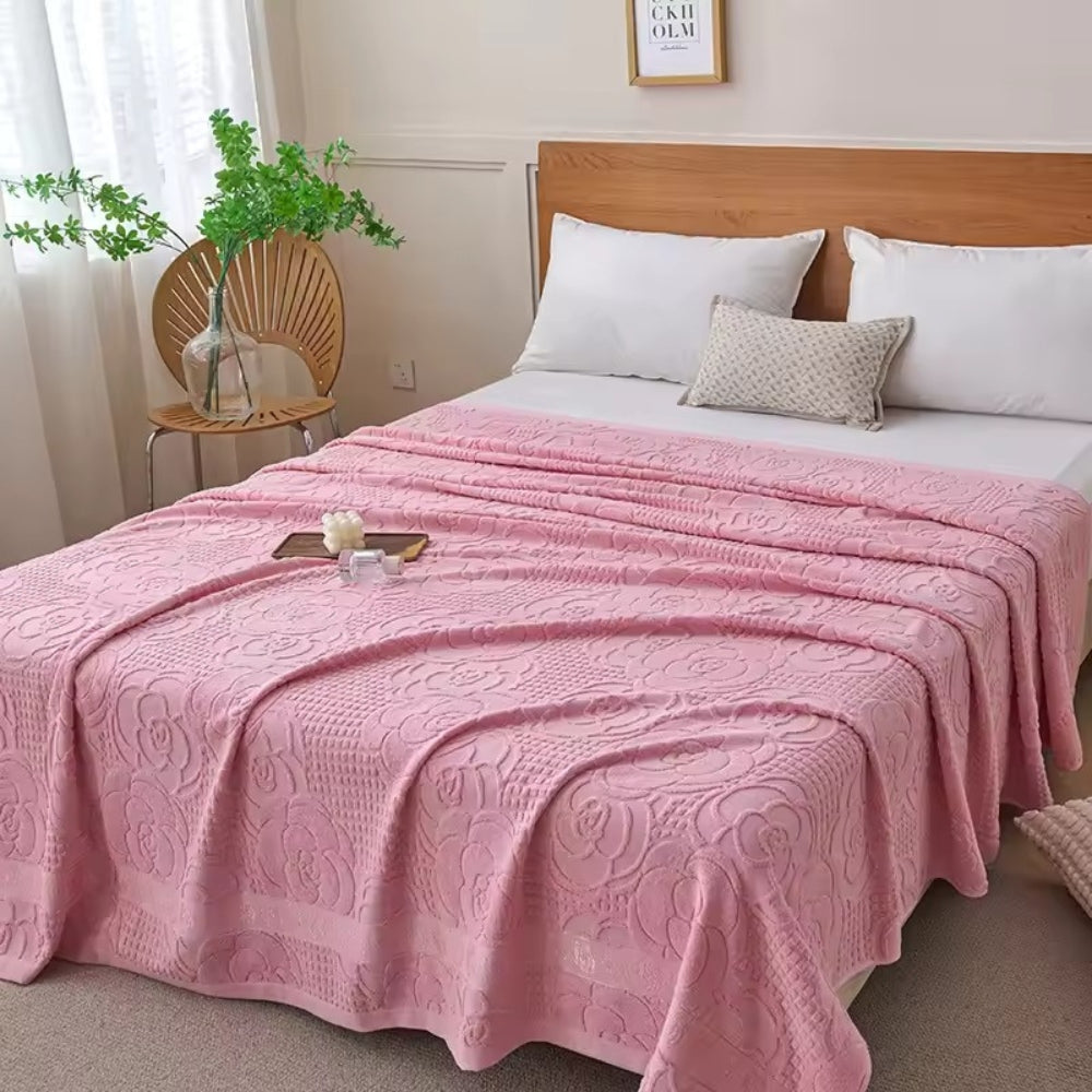 Lisslune | Flora Terry Cotton Weave Blanket