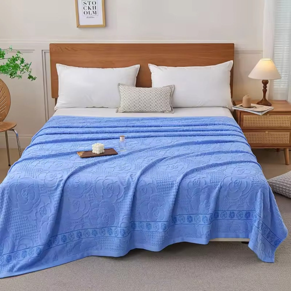 Lisslune | Flora Terry Cotton Weave Blanket