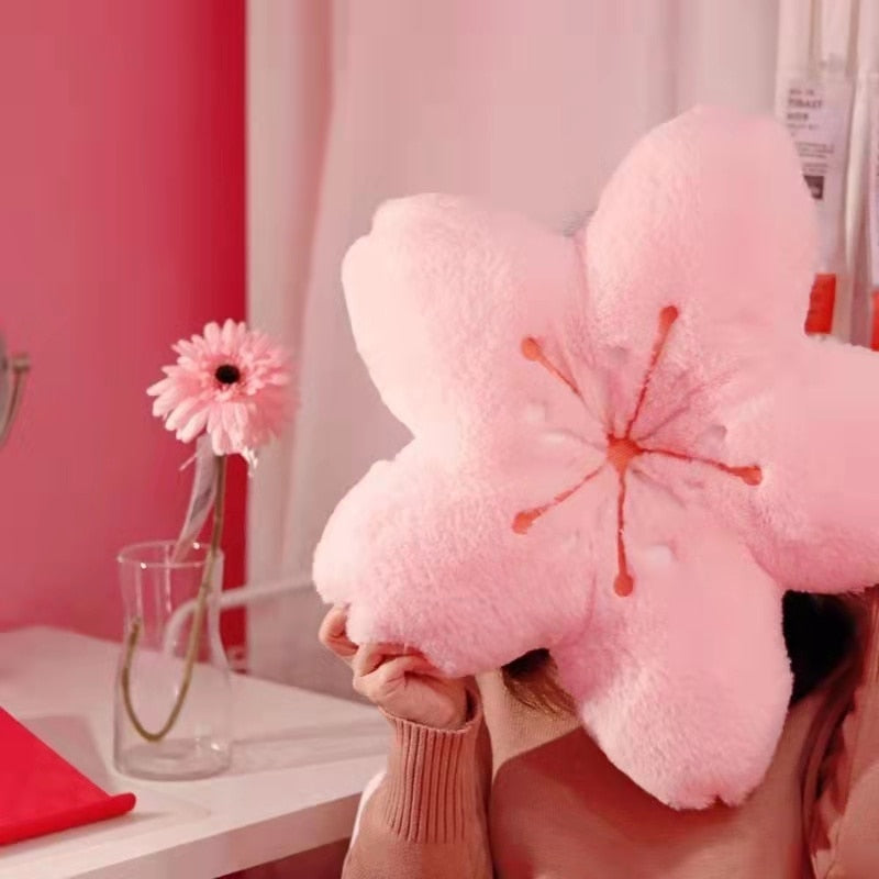 Lisslune | Colorful Cherry Flower Seat Cushion Pillow