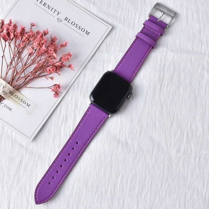 Lisslune | Leather strap for Apple Watch 42mm 38mm Series 3 4 5 6 SE 7 41MM 45MM