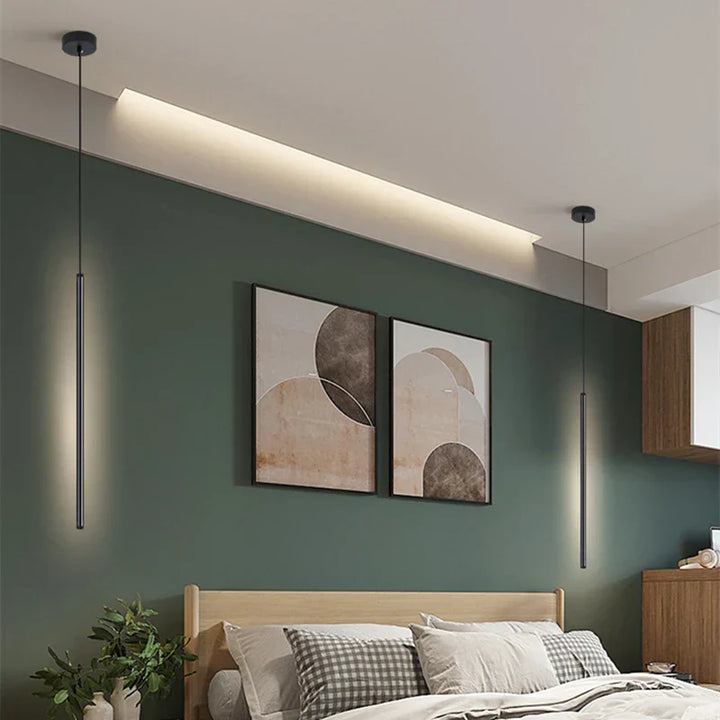 Lisslune | Nordic LED Pendant Light: Minimalist design with creative lines, perfect for the bedroom, dining area