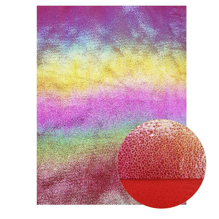 Lisslune | Shiny Red Chunky Glitter Craft Fabric Sheets - A4 Size for DIY Projects
