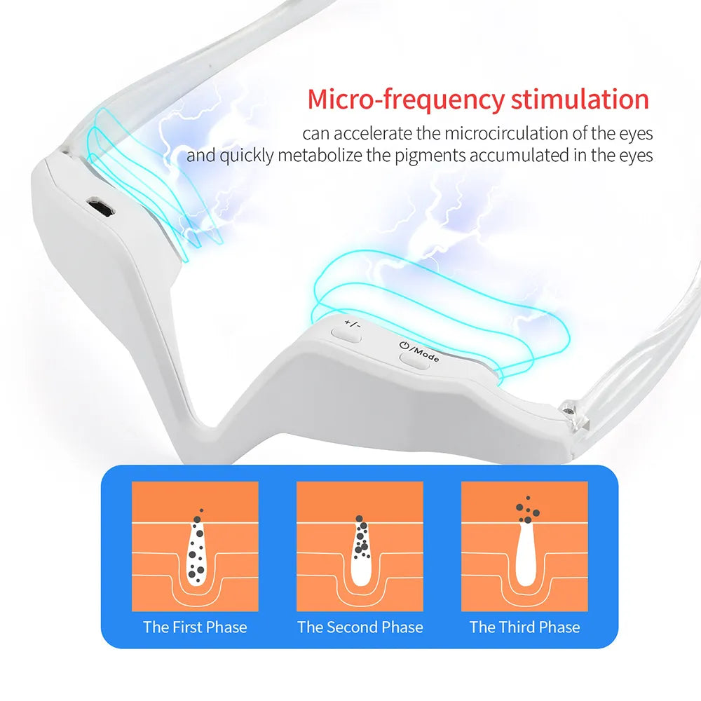Lisslune | GlowEyes | 3D Eye Massager | Electric | Anti-Wrinkle | Infrared | LED Photon Therapy