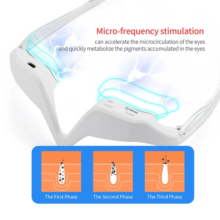 Lisslune | GlowEyes | 3D Eye Massager | Electric | Anti-Wrinkle | Infrared | LED Photon Therapy