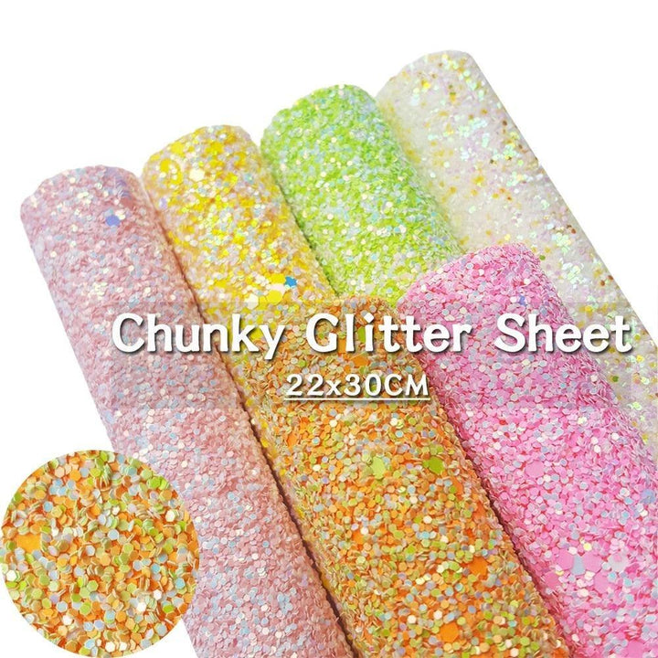 Lisslune | Glittering Chunky PU Leather Look: The Ultimate DIY Craft Companion