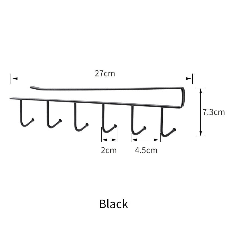 Lisslune | Kitchen Under Cabinet Organizer Hook Rack