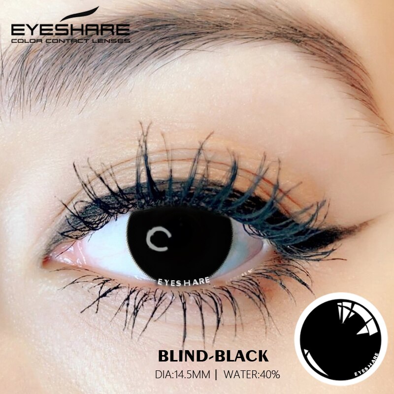 Rynx Cosplay BLIND Black 14.5mm 1 Pair | 1 Year