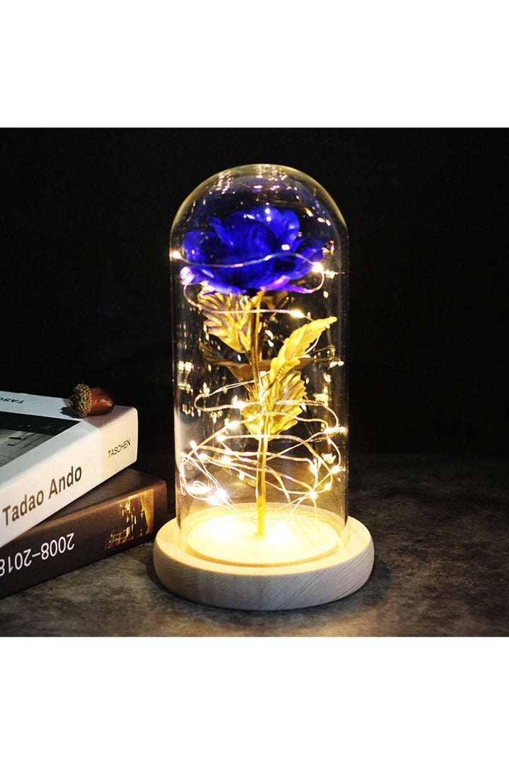 Lisslune | illuminated enchanted rose lamp