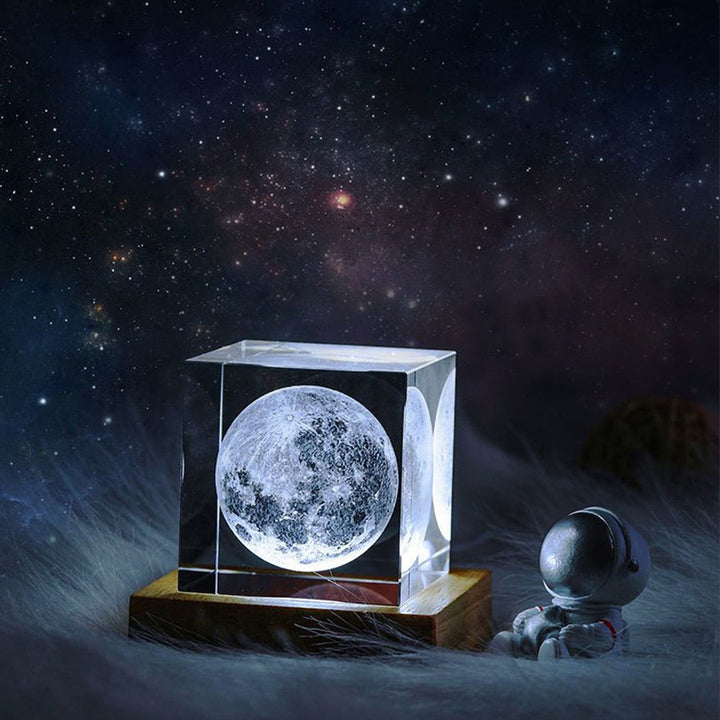 Lisslune | 3D Crystal Cube Moon Nightlight