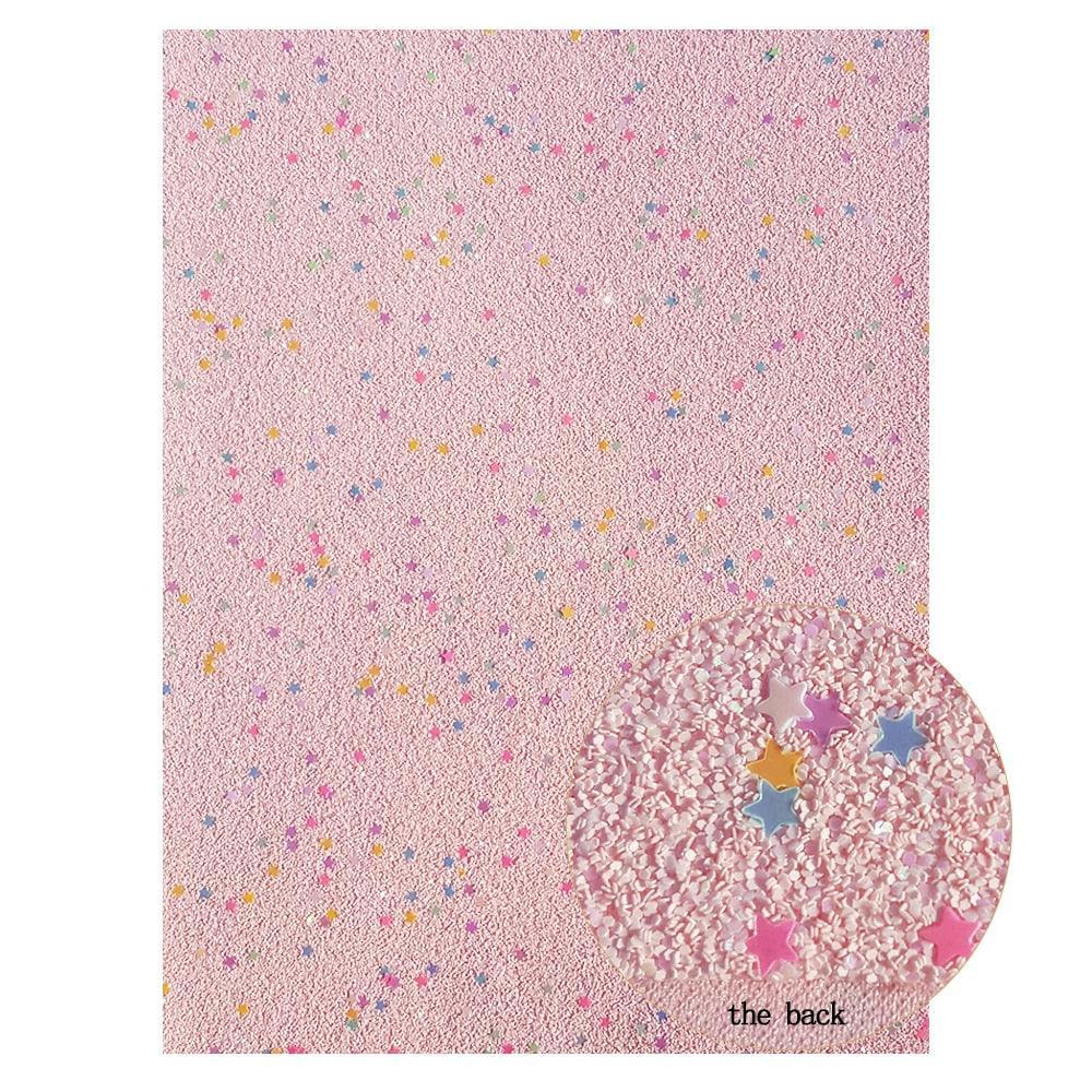 Lisslune | Glamorous Pink Glitter Synthetic Leather Craft Sheets - Perfect for Impressive Projects