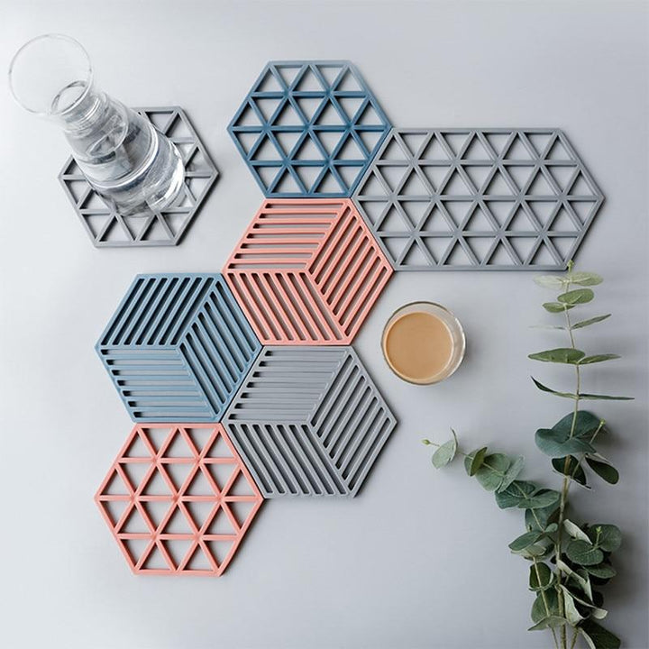 Lisslune | Table mat for pots & glasses Nordic Hexagon