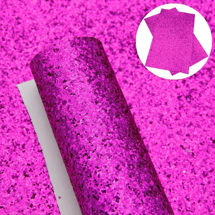 Lisslune | Glamorous Chunky Glitter Synthetic Leather Sheets - Ultimate DIY Craft Material