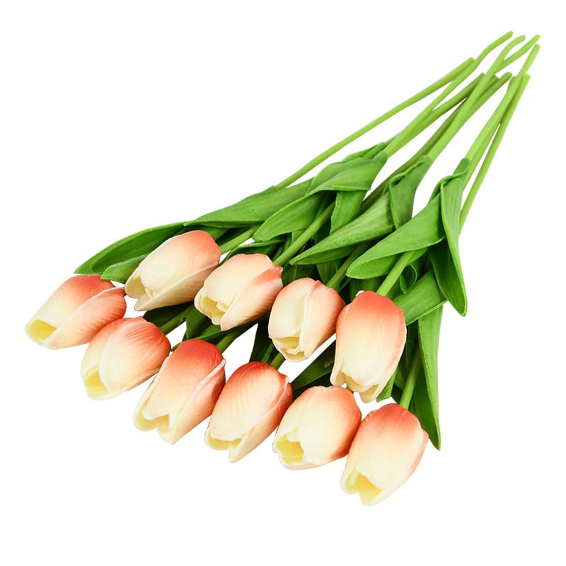 Lisslune | Artificial Flower Bouquet with Tulips, Decoration (10 Pieces)