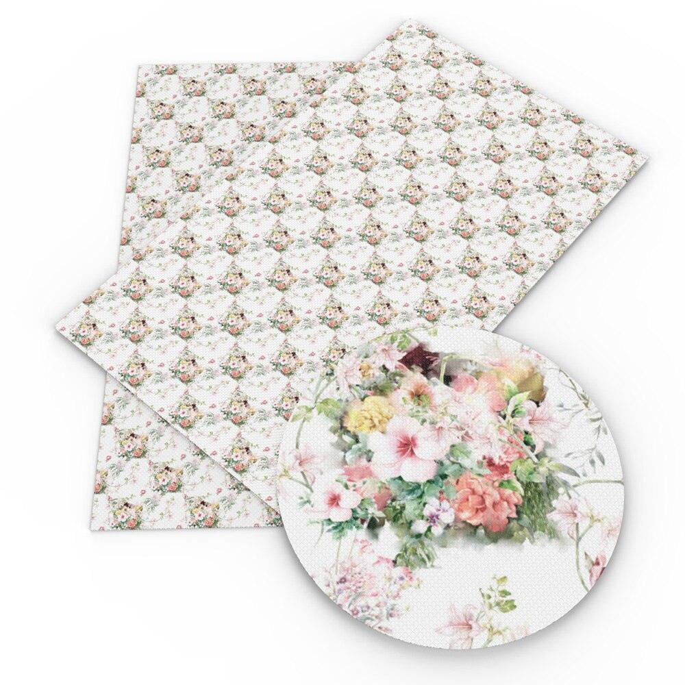 Lisslune | Vibrant Geometric Floral Synthetic Leather Craft Sheet - Enhance Your DIY Projects