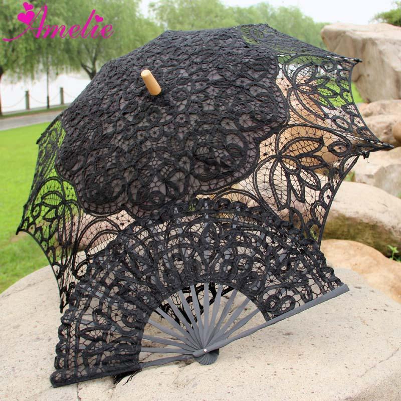 Lisslune | Victorian Elegance Bottle Umbrella and Fan Set: Handmade Timeless Beauty