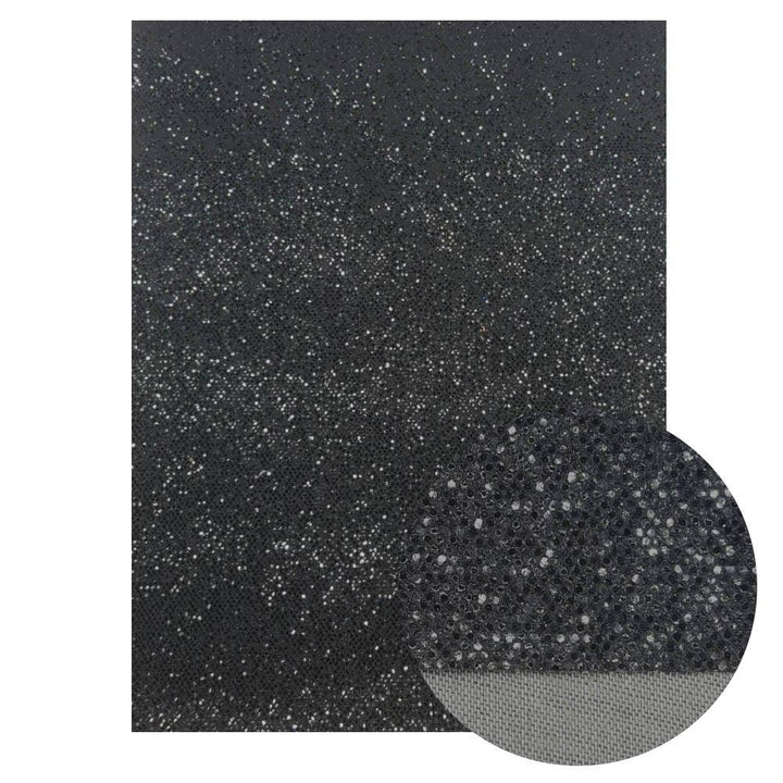 Lisslune | Sparkling Black Synthetic Leather Craft Set - Essential DIY Supplies