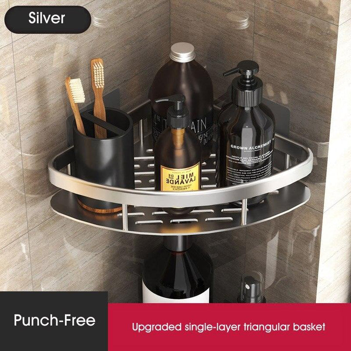 Lisslune | Stylish Wall-Mounted Space Aluminum Shower Organizer: Premium Bathroom Caddy