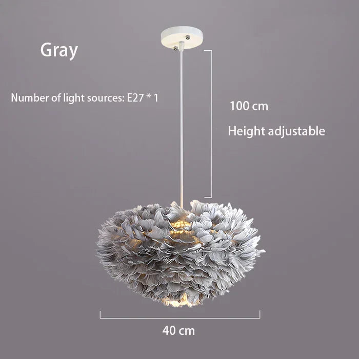 Lisslune | Cloud Like Realistic Feather Chandelier