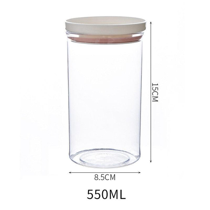 Lisslune | Airtight Crystal Clear Storage Jar for Kitchen Organization