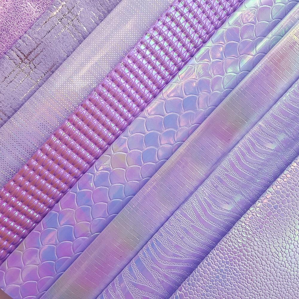 Lisslune | Sparkling Violet Synthetic Leather Fabric - A Must-Have for Sparkling DIY Projects