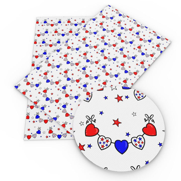 Lisslune | Patriotic Synthetic Leather Craft Material - 20*33cm