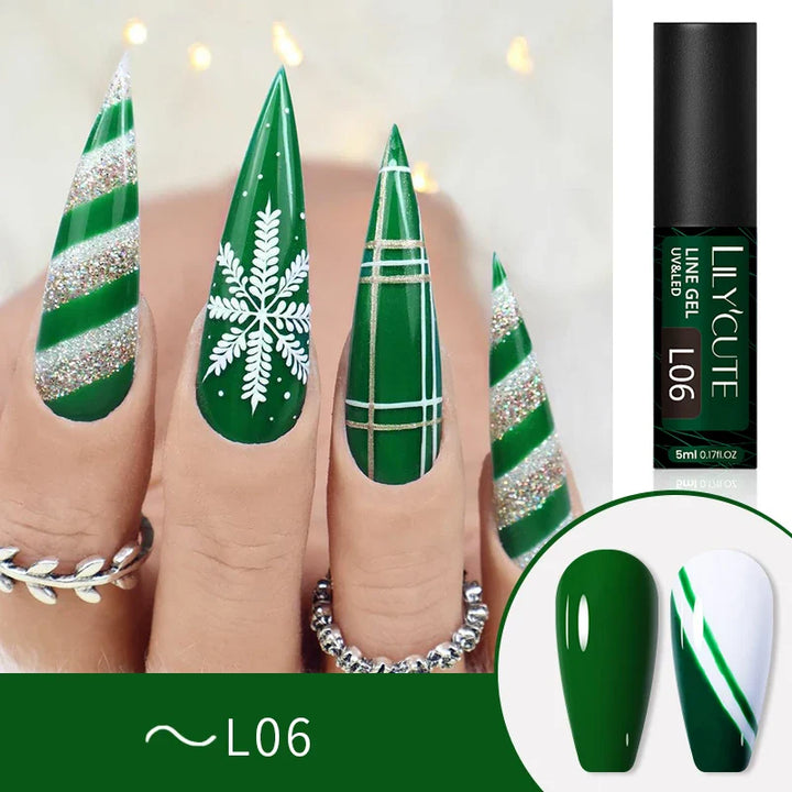 Rynx |5ML Aurora Ocean Blue Liner Gel Polish Nail Art Sparkling Painting Cat Magnetic Gel Semi Permanent UV Gel French Nails