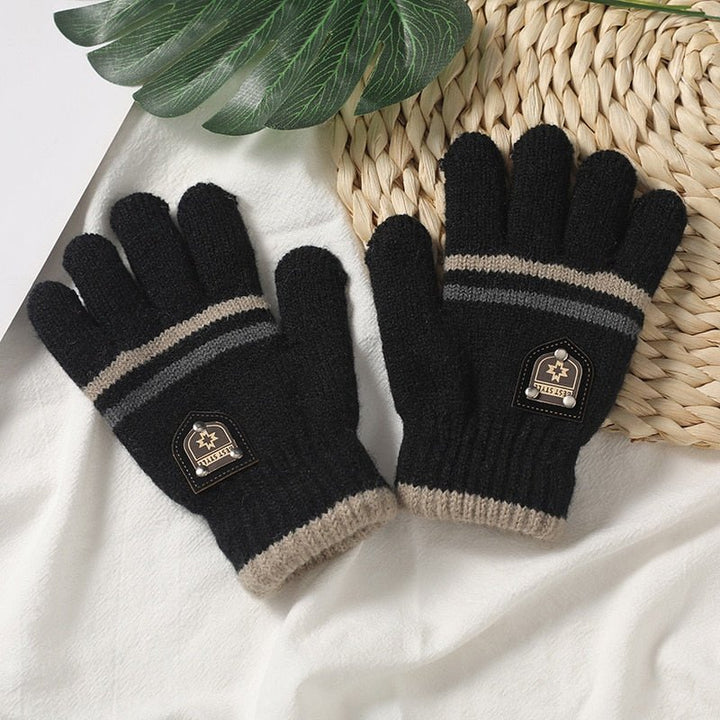 Lisslune | Thick children's wool gloves with full fingers (5-10 years)