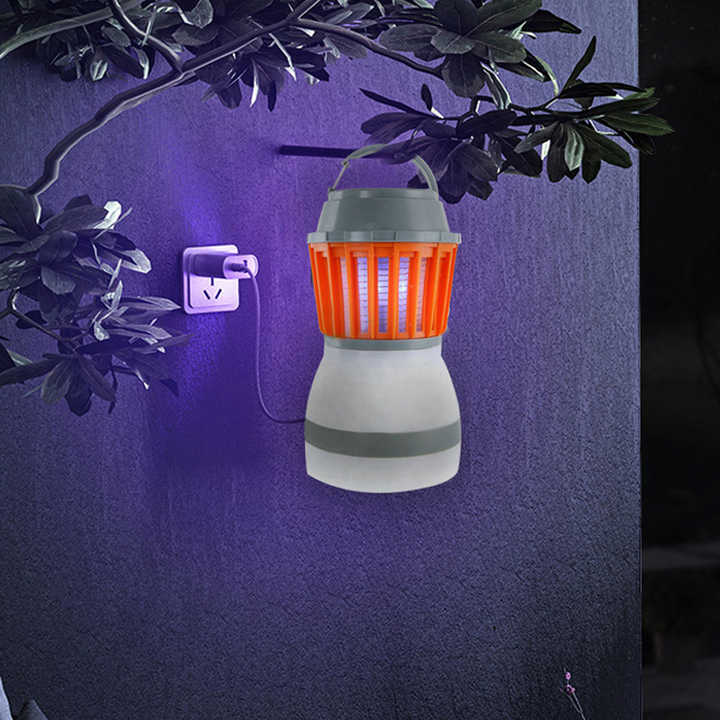Lisslune | Solar LED Mosquito Lamp with Integrated Lantern – Effective Insect Protection and Lighting for Garden and Camping