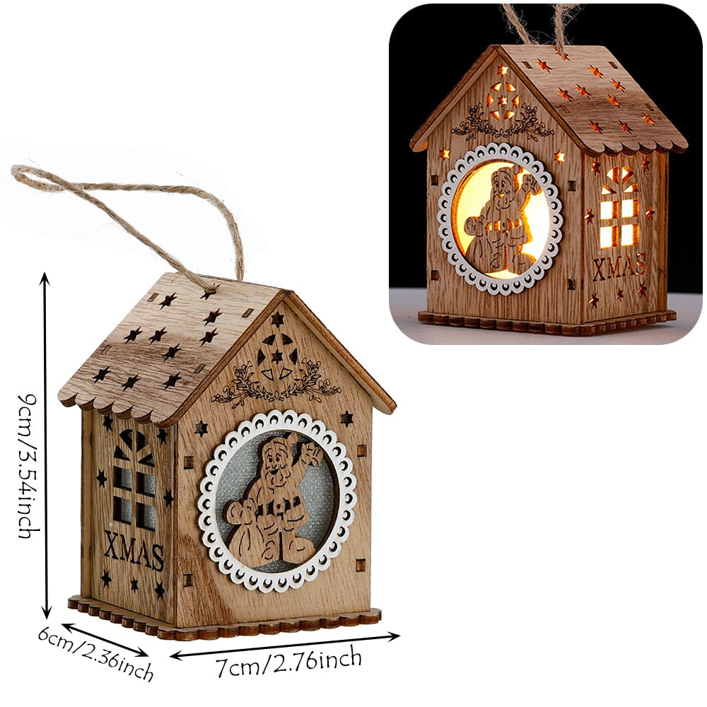 Lisslune | DIY Wooden Hanging House Decor Glowing Lamp