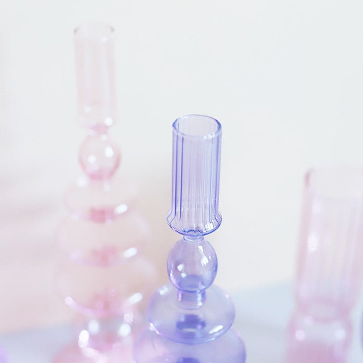 Lisslune | Lilac Candle Holder made of Glass
