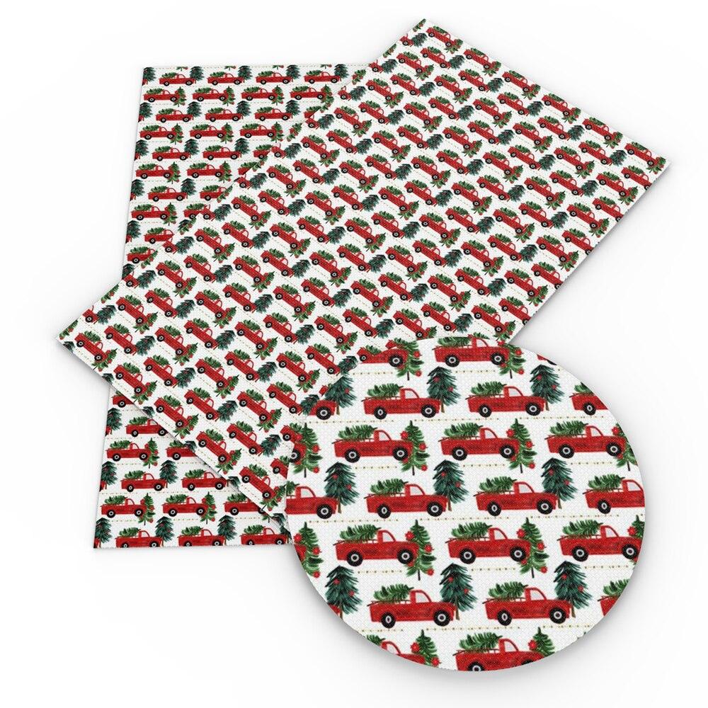 Lisslune | Crimson Holiday Synthetic Leather Craft Set - DIY Festive Fabric Set