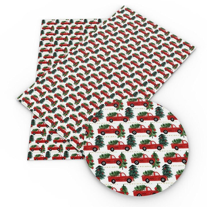 Lisslune | Crimson Holiday Synthetic Leather Craft Set - DIY Festive Fabric Set