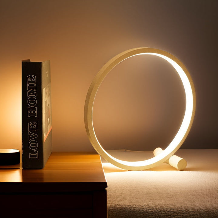 Lisslune | Halo Glo Lamp – minimalistic dimmable round LED table lamp