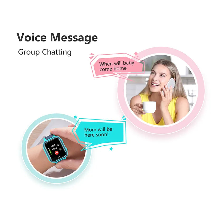 Lisslune | LT21 4G Kids Smartwatch with GPS, WiFi, Video Call, SOS, IP67 waterproof - Kids safety tracker and location monitoring cell phone watch
