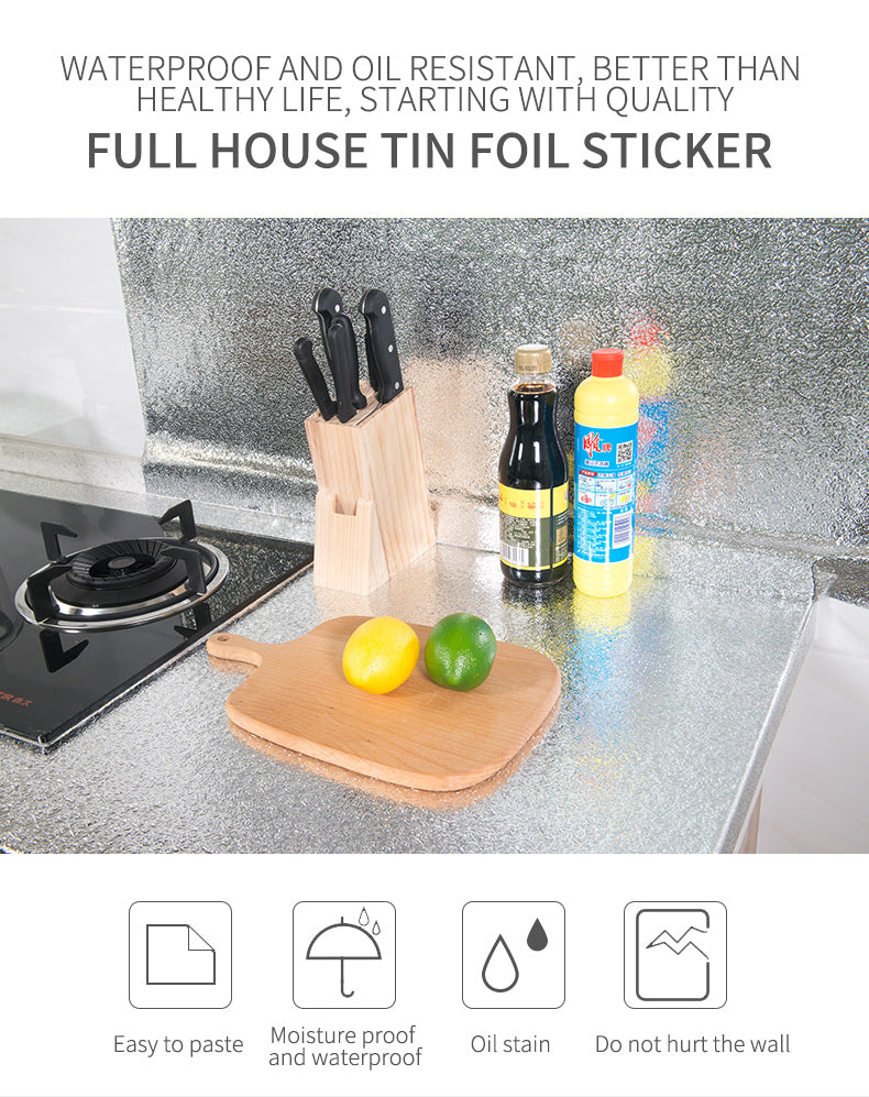 Lisslune | Waterproof Self-Adhesive Kitchen Oil-proof Wallpapers