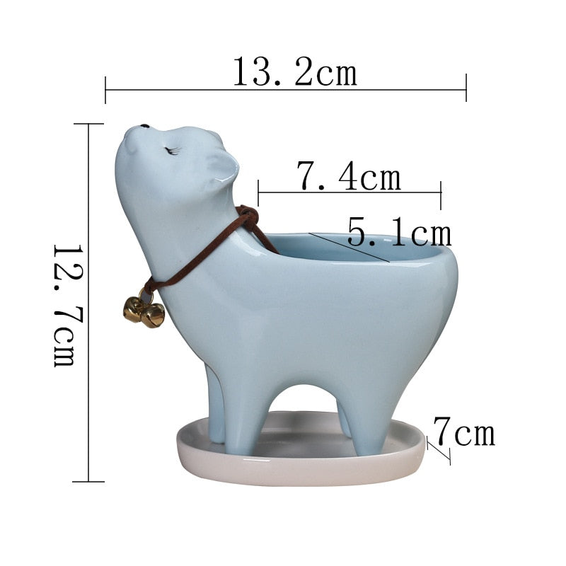 Lisslune | Rising Cat Ceramic Flower Pot