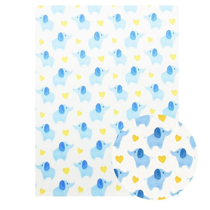 Lisslune | Chic Synthetic Leather Leaves with Luxurious Cartoon Bow Prints for Stylish DIY Creations