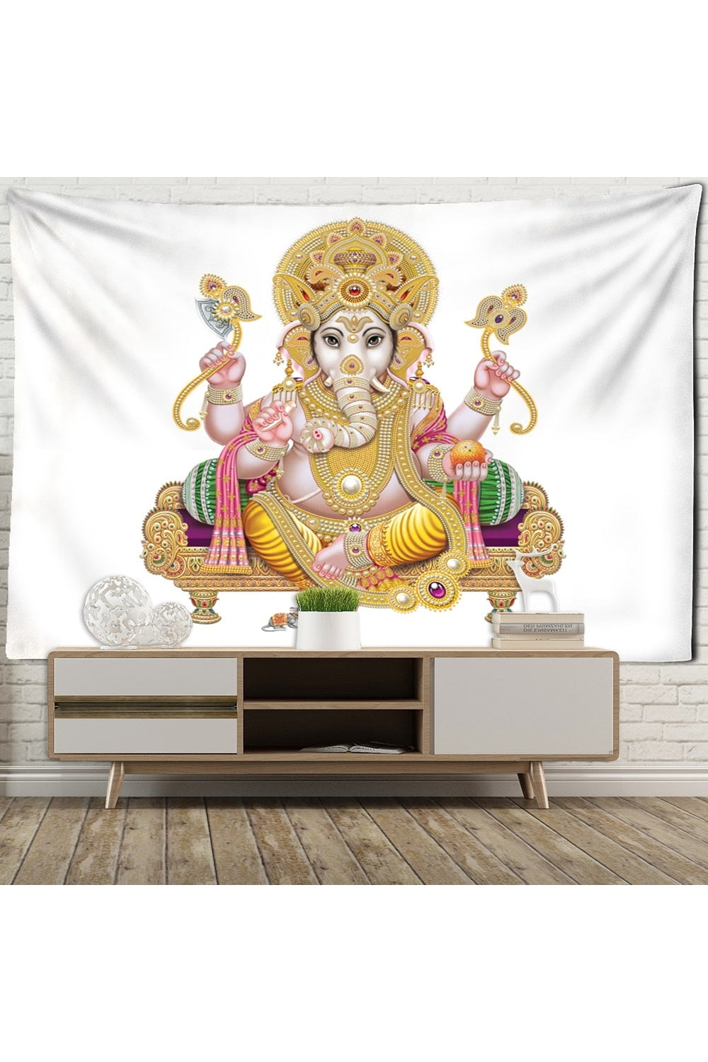 Lisslune | Ganesha Mandala Wall Tapestry