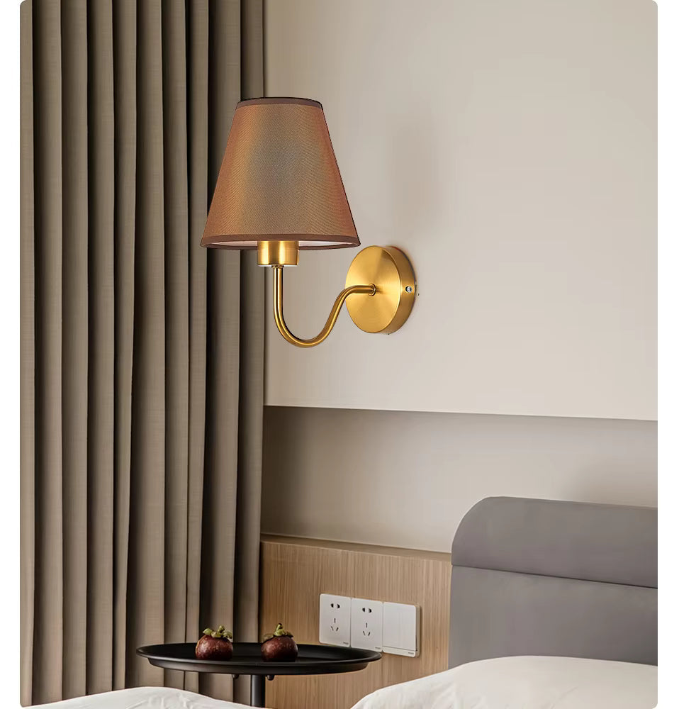 Lisslune | RusticGlow - Wandlamp van Stof in Amerikaanse Stijl