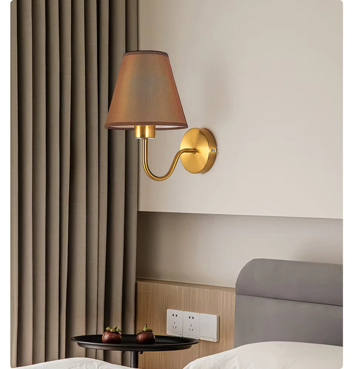 Lisslune | RusticGlow - Wandlamp van Stof in Amerikaanse Stijl