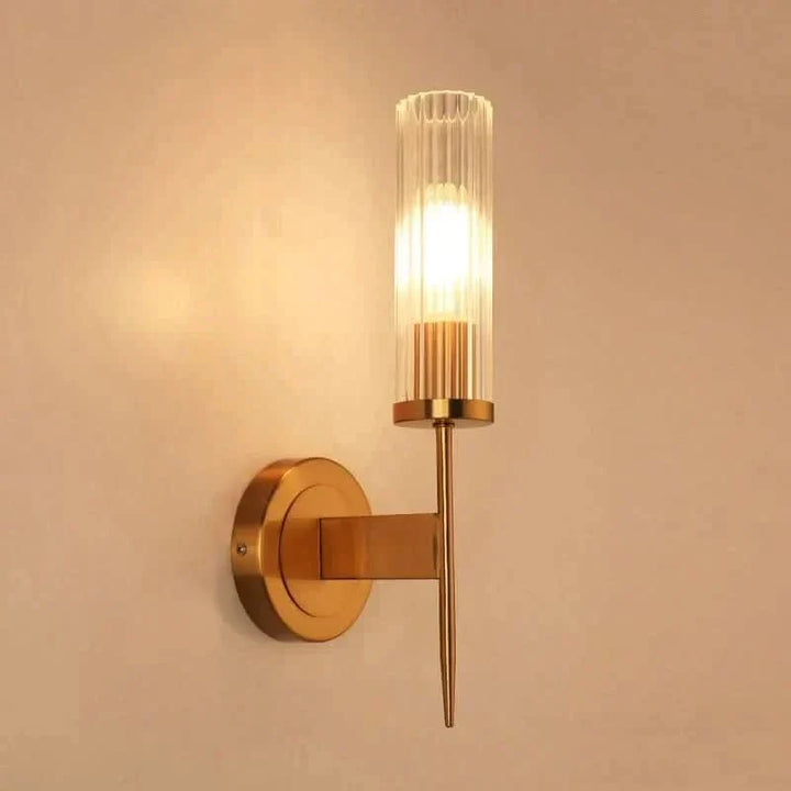 Lisslune | Stainless Steel Wall Lamp with Glass Shade