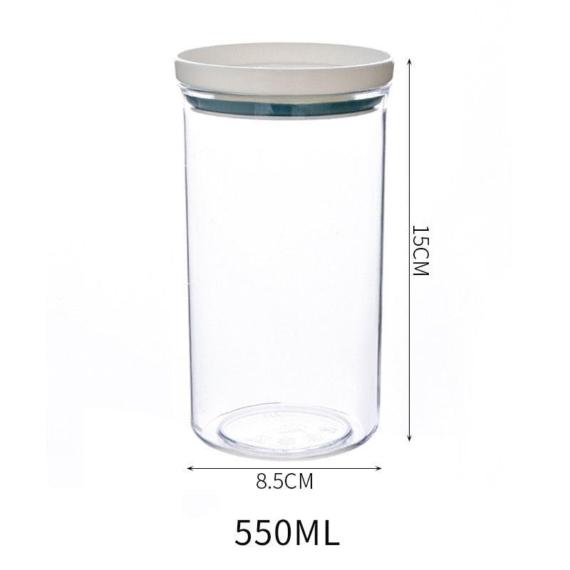 Lisslune | Airtight Crystal Clear Storage Jar for Kitchen Organization