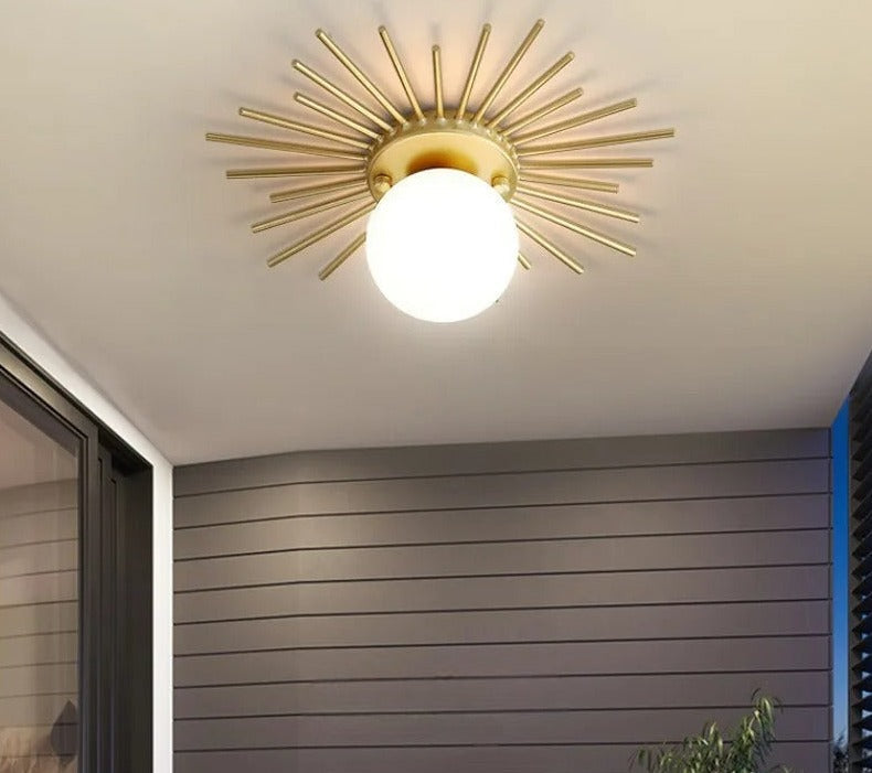 Lisslune | HaloBeam – Elegant Glass and Iron Wall Lamp for Classic Touch