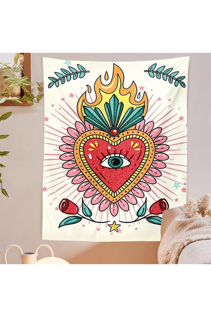Lisslune | Heart Psychedelic Tapestry