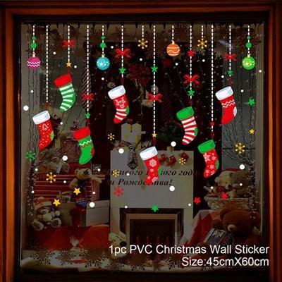 Lisslune | Festive Holiday Party Sticker Set: Christmas & New Year Wall and Window Decoration