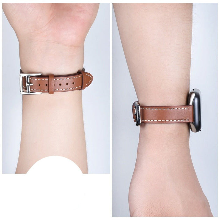 Lisslune | Leather strap for Apple Watch 42mm 38mm Series 3 4 5 6 SE 7 41MM 45MM