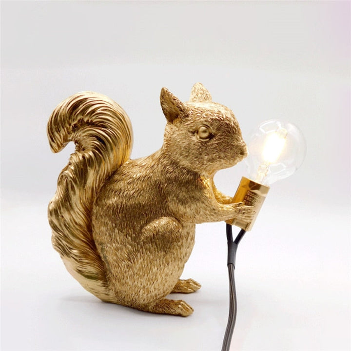 Lisslune | SquirrelBright Nordic Squirrel Table Lamp | Designer Decor | LED Mood Light | Perfect for Home