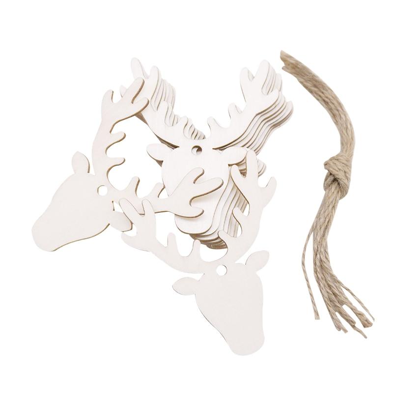 Lisslune | Wooden Christmas Tree Decorations (10 pieces)