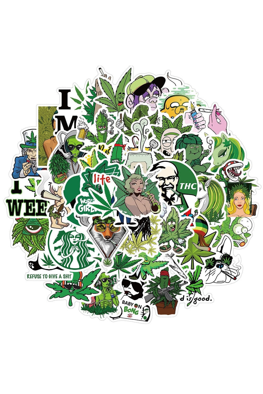 Lisslune | Trippy-leaves sticker